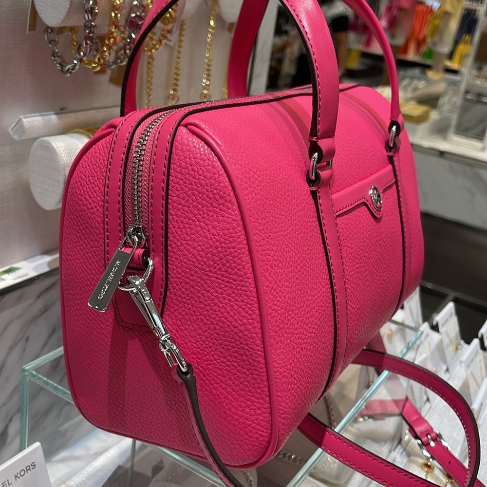 MICHAEL KORS JST TRAVEL MEDIUM DUFFLE SATCHEL SHOULDER CROSSBODY BAG MK SRAGONFR - Picture 3 of 16